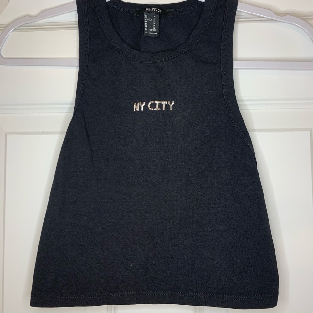 NY CITY RACERBACK CROP TOP